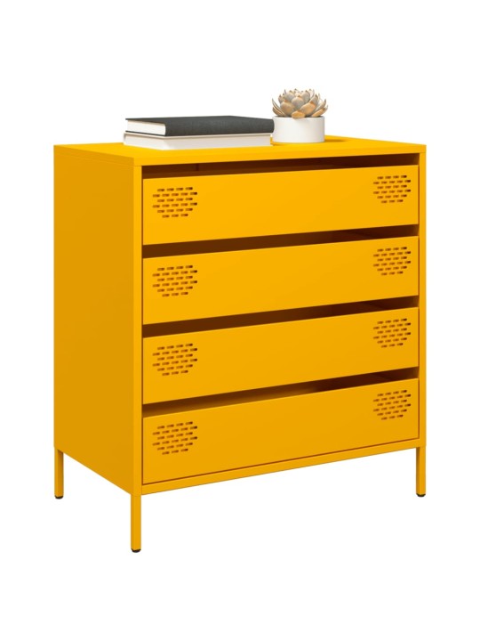 Senkki sinapinkeltainen 68x39x73,5 cm kylmävalssattu teräs
