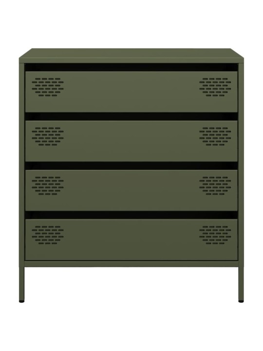 Senkki oliivinvihreä 68x39x73,5 cm kylmävalssattu teräs