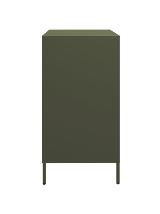Senkki oliivinvihreä 68x39x73,5 cm kylmävalssattu teräs