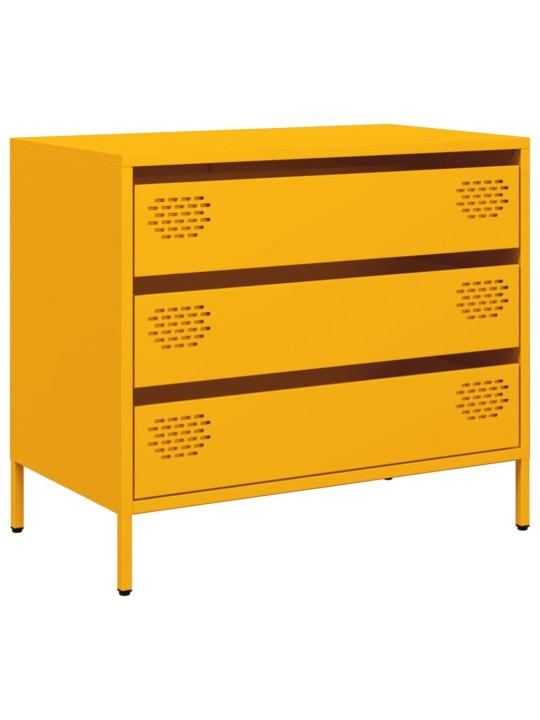 Senkki sinapinkeltainen 68x39x58,5 cm kylmävalssattu teräs