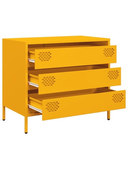 Senkki sinapinkeltainen 68x39x58,5 cm kylmävalssattu teräs