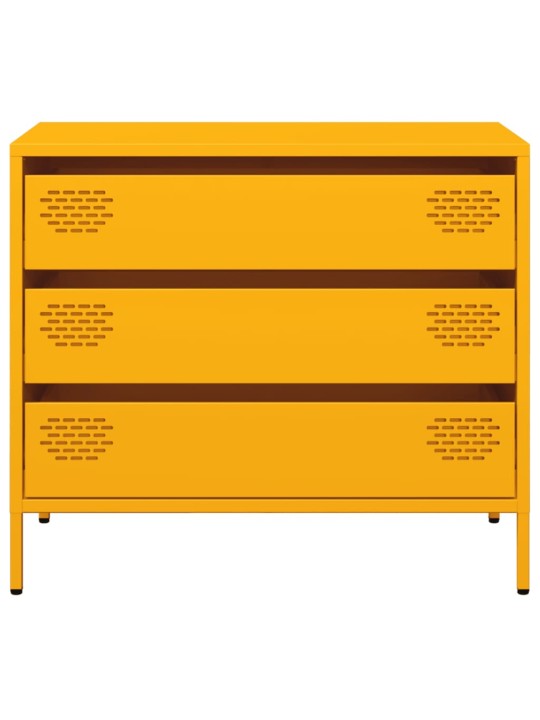 Senkki sinapinkeltainen 68x39x58,5 cm kylmävalssattu teräs
