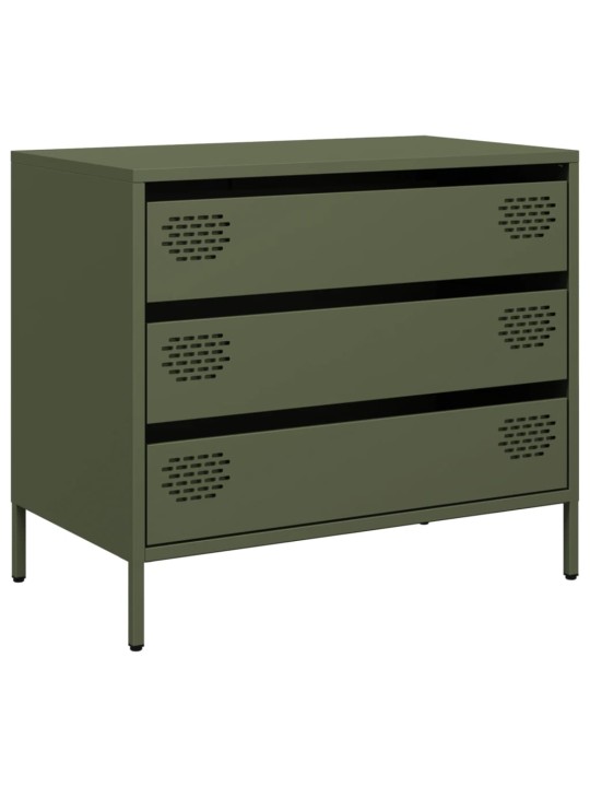 Senkki oliivinvihreä 68x39x58,5 cm kylmävalssattu teräs