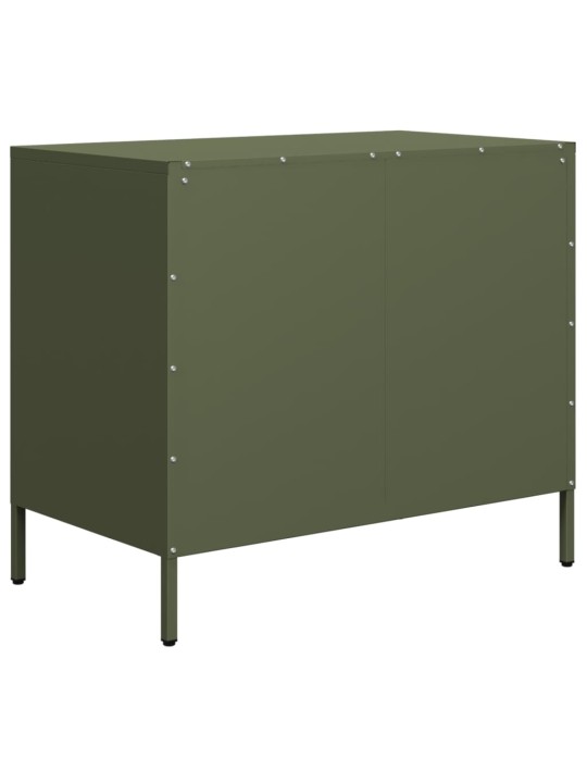 Senkki oliivinvihreä 68x39x58,5 cm kylmävalssattu teräs