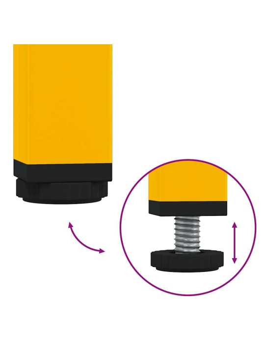 TV-taso sinapinkeltainen 101,5x39x43,5 cm kylmävalssattu teräs