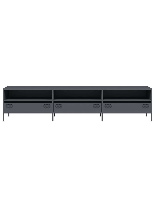 Tv kaappi antrasiitti 202x39x43,5 cm kylmävalssattu teräs