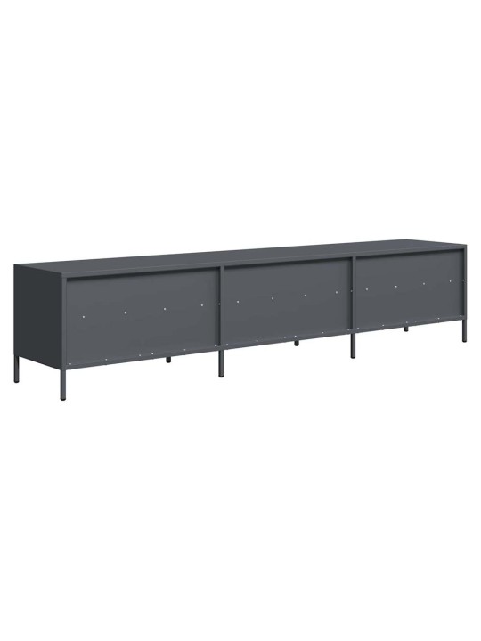 Tv kaappi antrasiitti 202x39x43,5 cm kylmävalssattu teräs