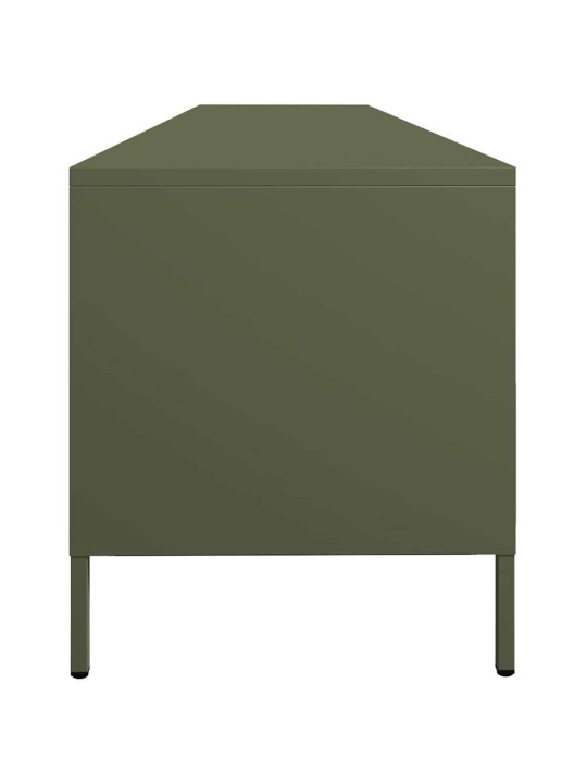 Tv kaappi oliivinvihreä 202x39x43,5 cm kylmävalssattu teräs