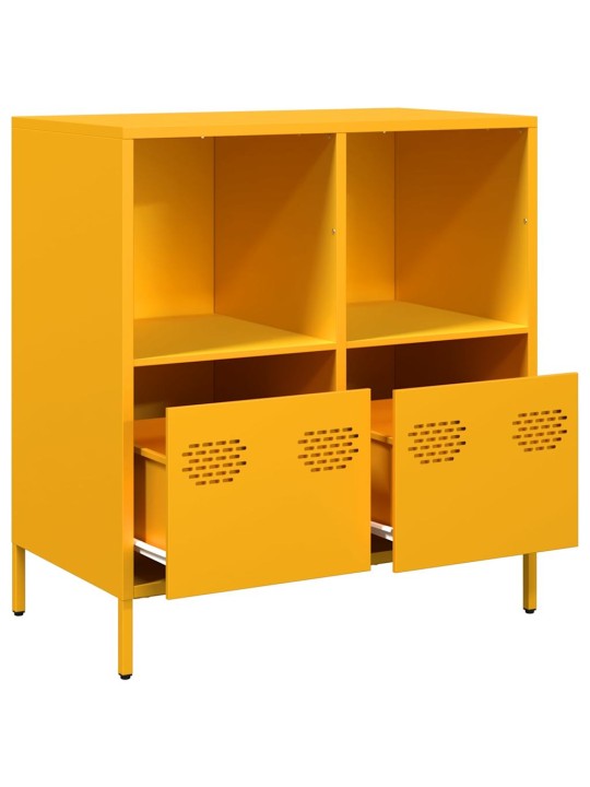 Senkki sinapinkeltainen 68x39x73,5 cm kylmävalssattu teräs