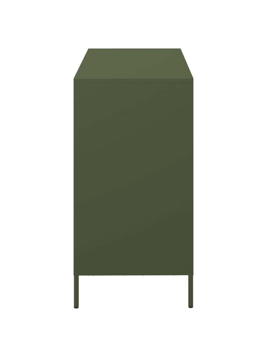 Senkki oliivinvihreä 101,5x39x73,5 cm kylmävalssattu teräs