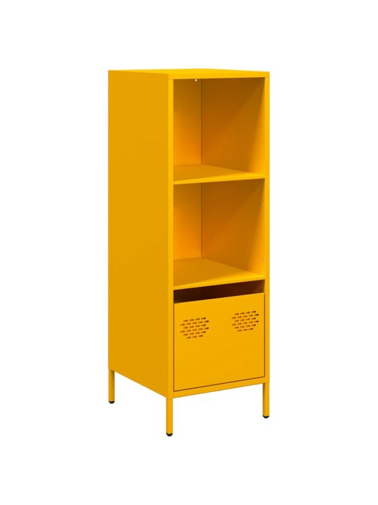 Highboard sinapinkeltainen 35x39x103,5 cm teräs