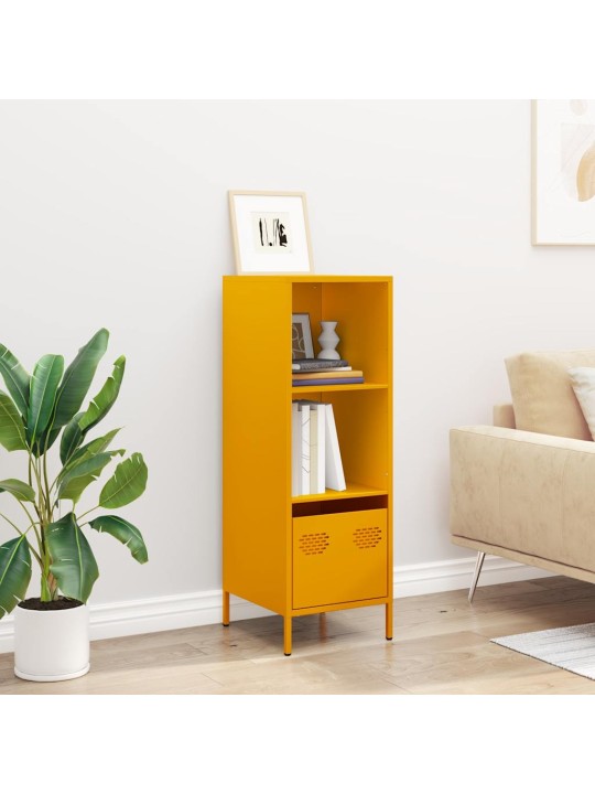 Highboard sinapinkeltainen 35x39x103,5 cm teräs