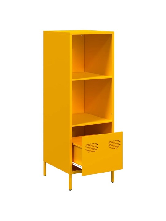 Highboard sinapinkeltainen 35x39x103,5 cm teräs