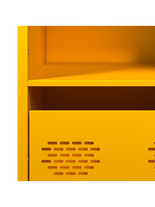 Highboard sinapinkeltainen 35x39x103,5 cm teräs