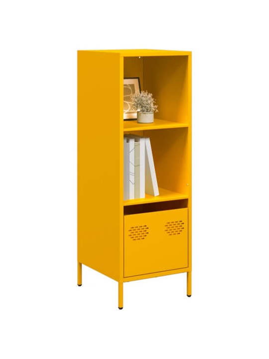 Highboard sinapinkeltainen 35x39x103,5 cm teräs