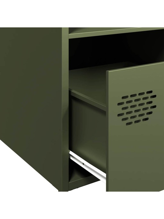 Highboard oliivinvihreä 35x39x103,5 cm teräs