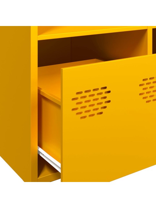 Highboard sinapinkeltainen 68x39x103,5 cm teräs
