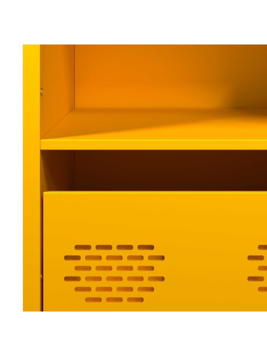 Highboard sinapinkeltainen 68x39x103,5 cm teräs
