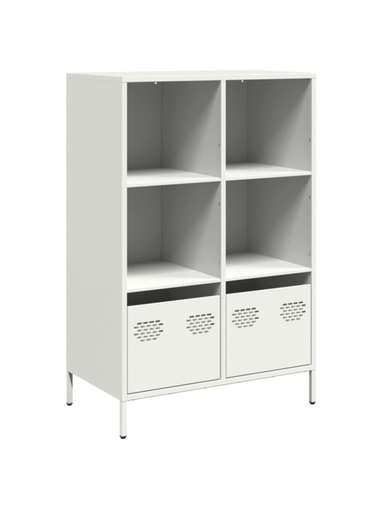 Highboard valkoinen 68x39x103,5 cm teräs