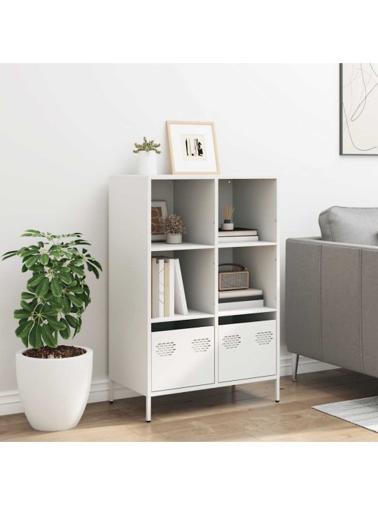 Highboard valkoinen 68x39x103,5 cm teräs