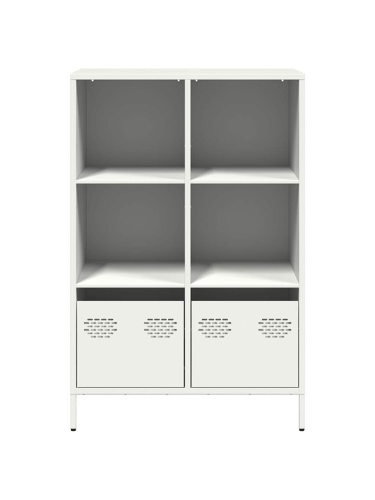 Highboard valkoinen 68x39x103,5 cm teräs
