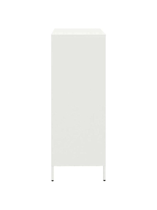 Highboard valkoinen 68x39x103,5 cm teräs