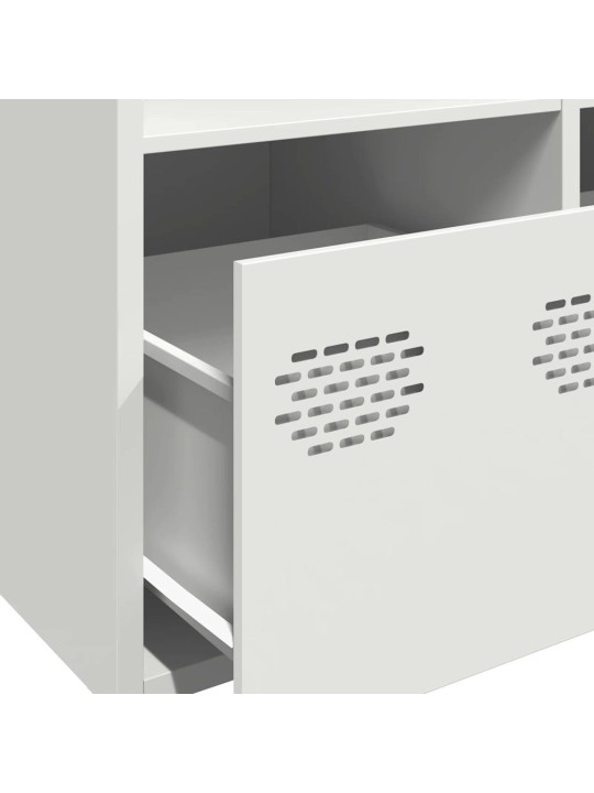 Highboard valkoinen 68x39x103,5 cm teräs