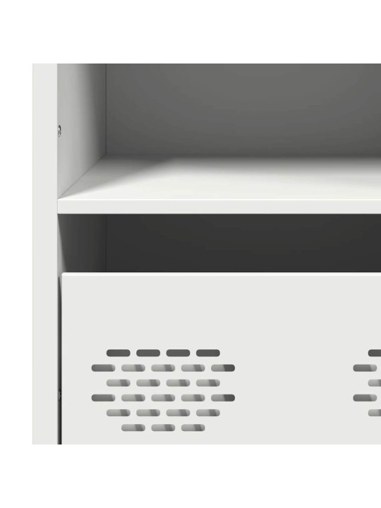 Highboard valkoinen 68x39x103,5 cm teräs