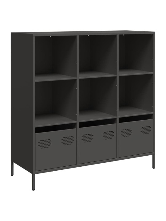 Highboard musta 101,5x39x103,5 cm teräs
