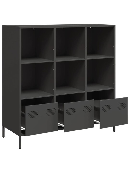 Highboard musta 101,5x39x103,5 cm teräs