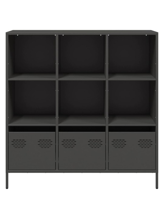 Highboard musta 101,5x39x103,5 cm teräs