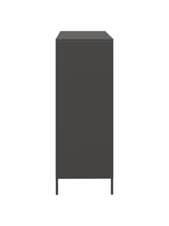 Highboard musta 101,5x39x103,5 cm teräs