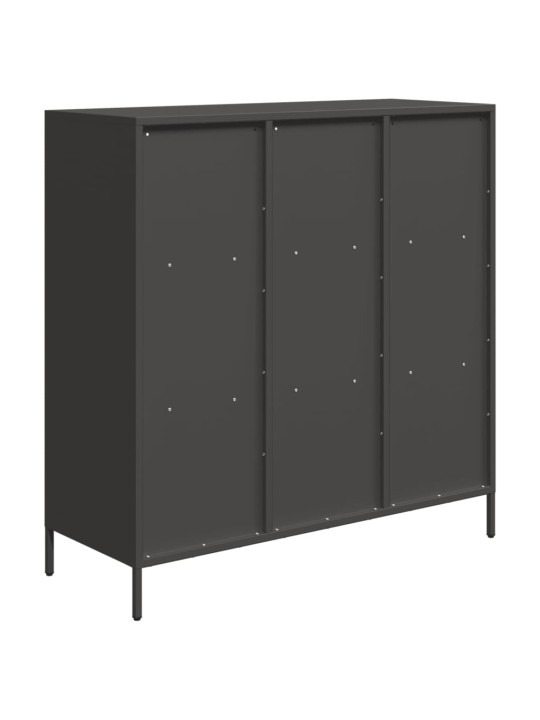 Highboard musta 101,5x39x103,5 cm teräs