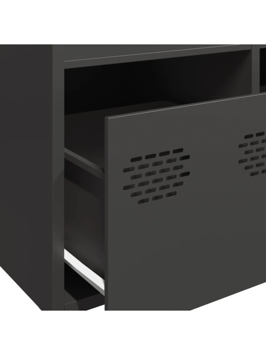 Highboard musta 101,5x39x103,5 cm teräs