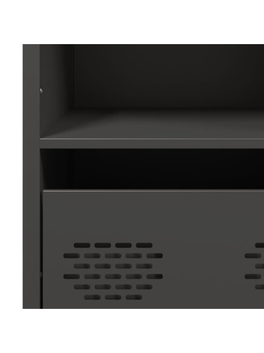 Highboard musta 101,5x39x103,5 cm teräs