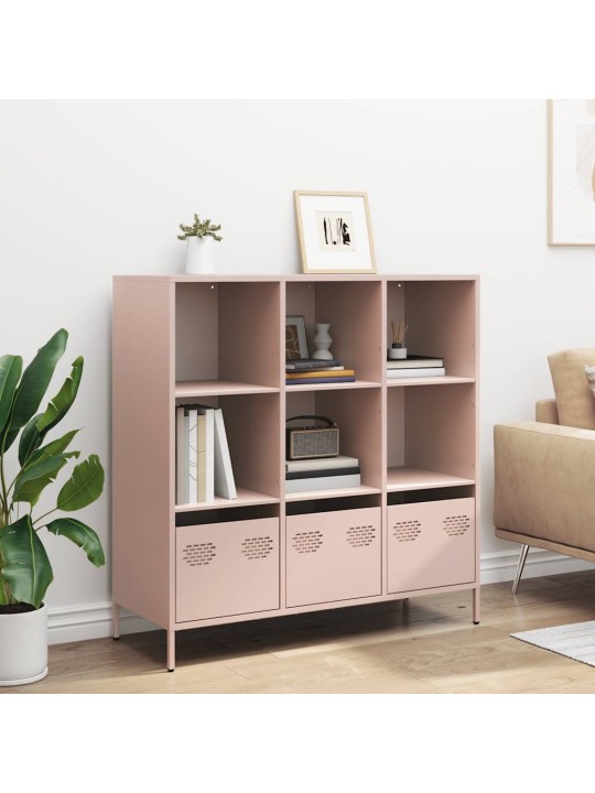 Highboard pinkki 101,5x39x103,5 cm teräs