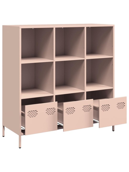 Highboard pinkki 101,5x39x103,5 cm teräs