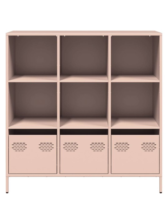 Highboard pinkki 101,5x39x103,5 cm teräs