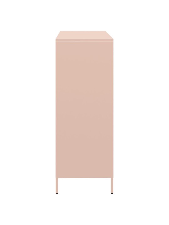 Highboard pinkki 101,5x39x103,5 cm teräs