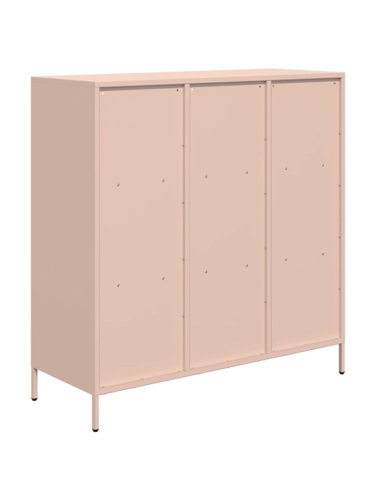 Highboard pinkki 101,5x39x103,5 cm teräs