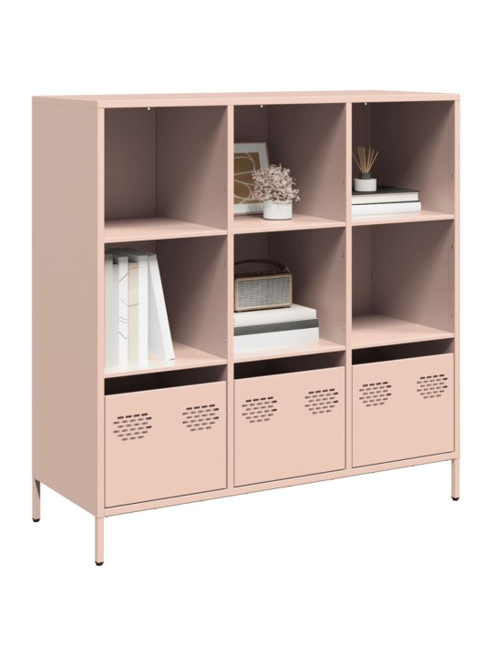 Highboard pinkki 101,5x39x103,5 cm teräs