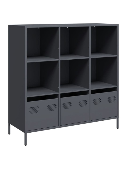 Highboard antrasiitti 101,5x39x103,5 cm teräs