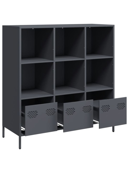 Highboard antrasiitti 101,5x39x103,5 cm teräs