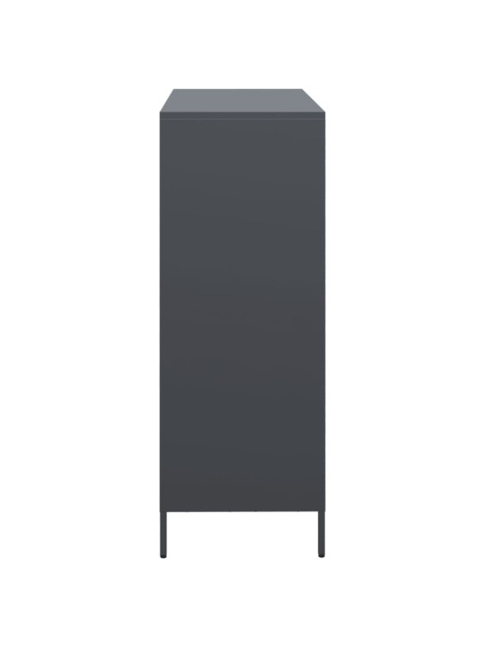 Highboard antrasiitti 101,5x39x103,5 cm teräs