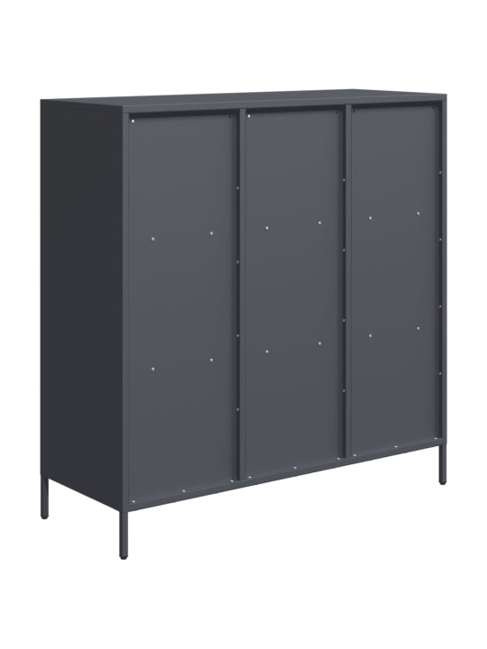 Highboard antrasiitti 101,5x39x103,5 cm teräs