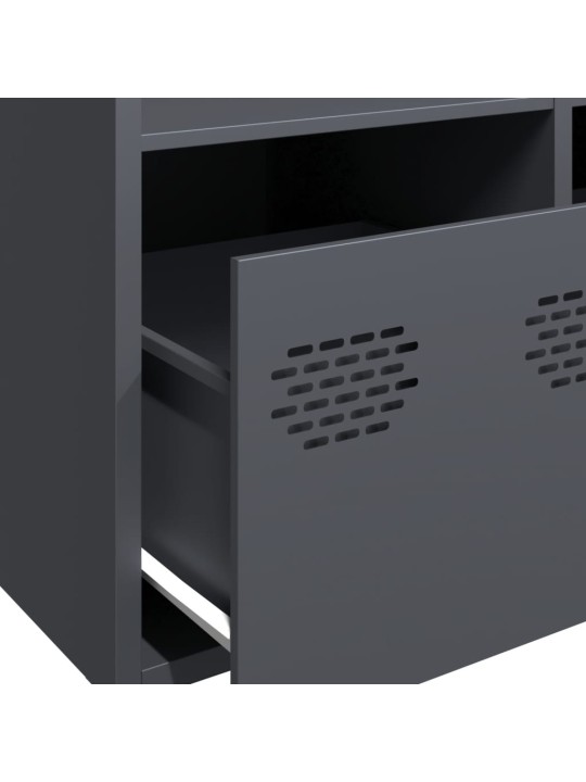 Highboard antrasiitti 101,5x39x103,5 cm teräs