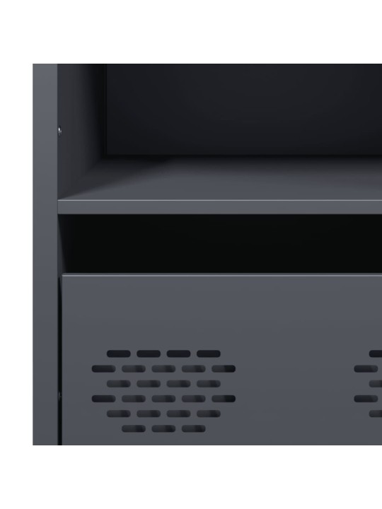 Highboard antrasiitti 101,5x39x103,5 cm teräs