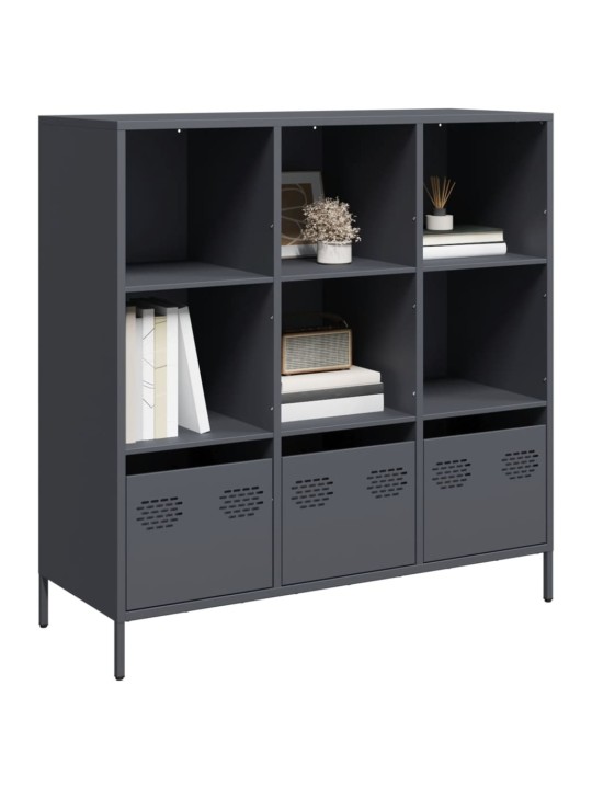 Highboard antrasiitti 101,5x39x103,5 cm teräs