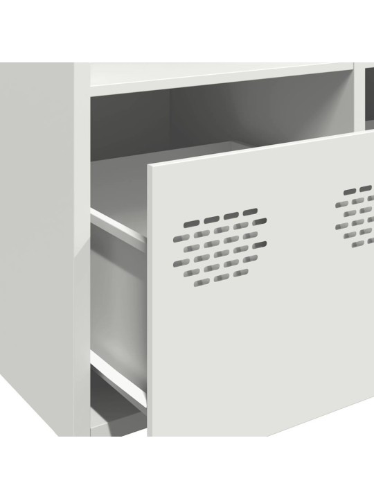 Highboard valkoinen 101,5x39x103,5 cm teräs