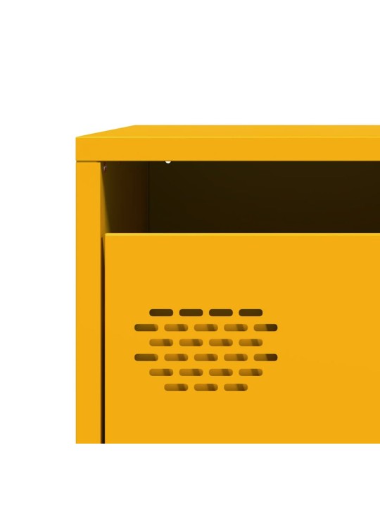 Highboard sinapinkeltainen 39x35x103,5 cm teräs